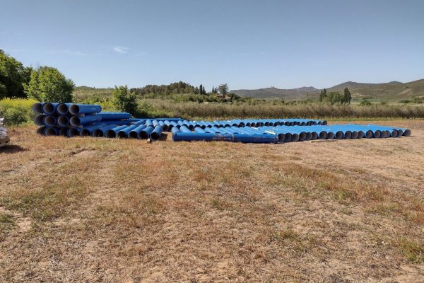 Tuberías obras abastecimiento Mues - Los Arcos